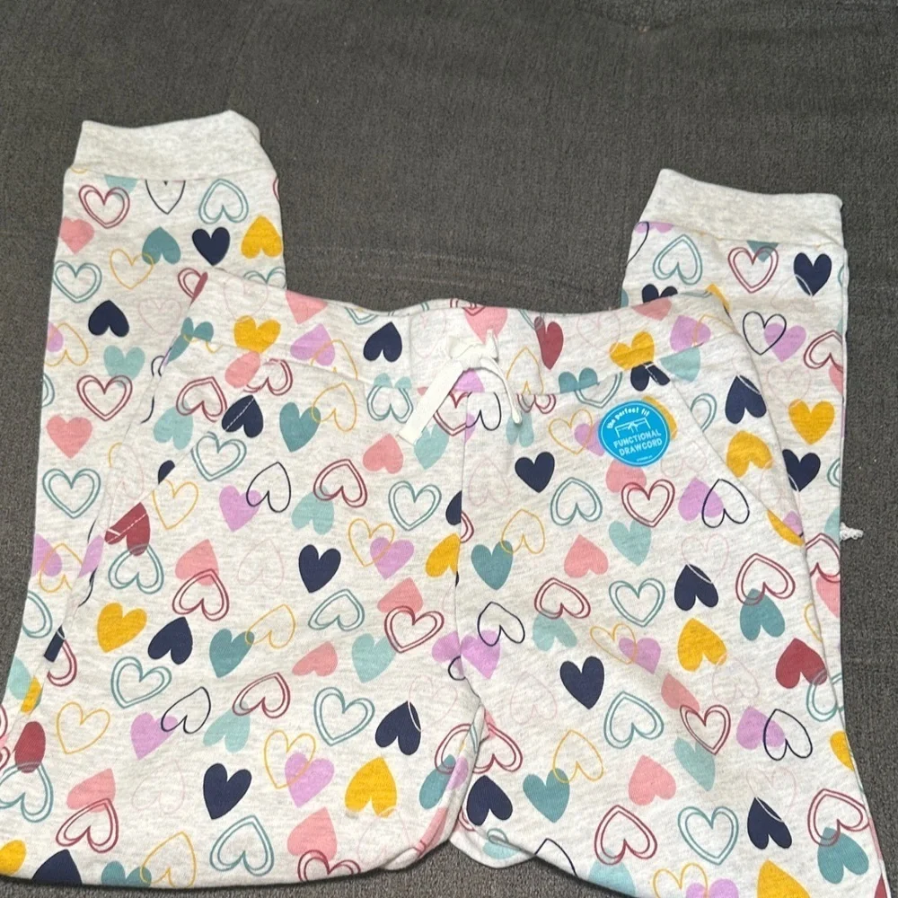 Colorful Heart Print Pants